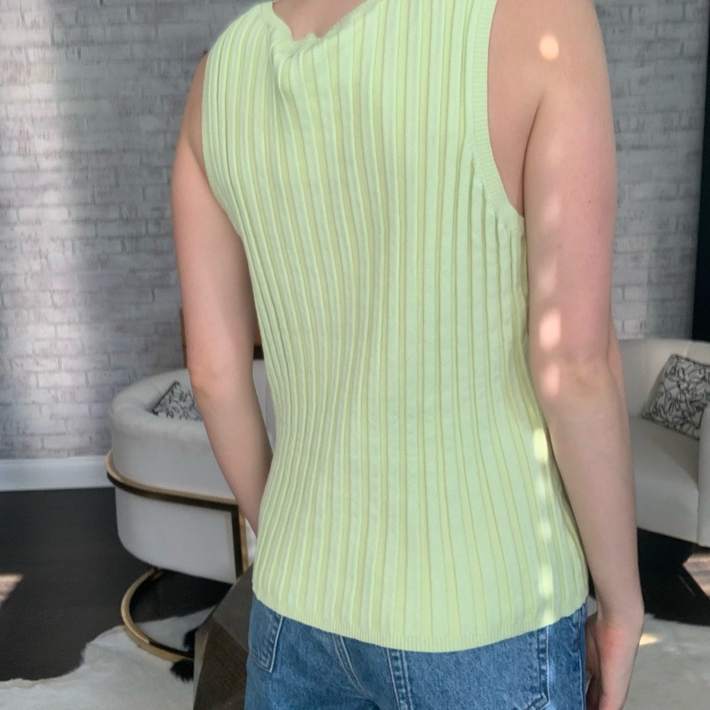 Light Green Ribbed Tank - Picture 5 of 5